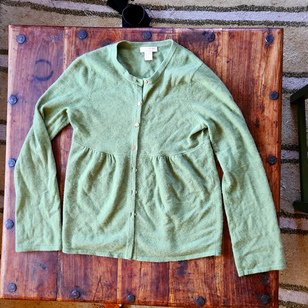 Simply Cashmere green Cashmere cardigan